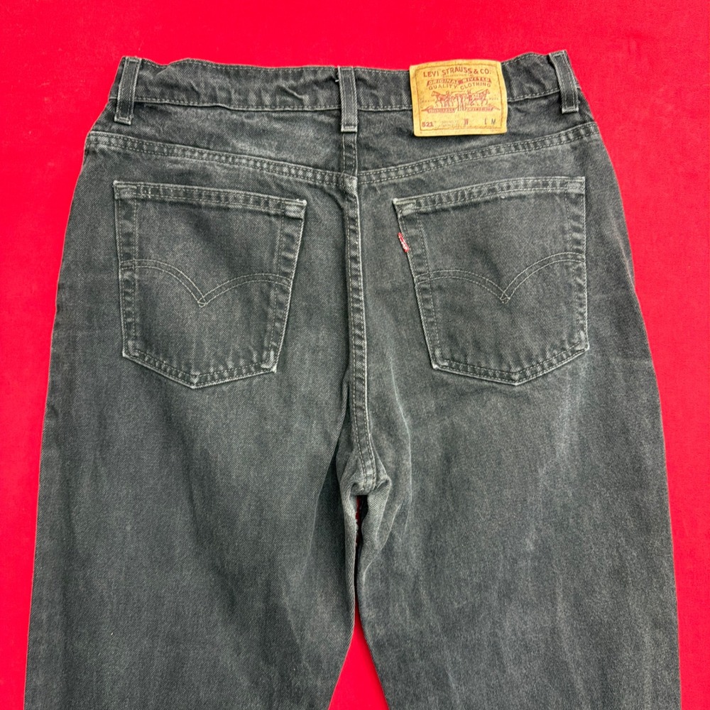 Vintage 90's Levis 521‎ Tapered Fit Jeans Mens 29x29 Black Made in Canada Denim